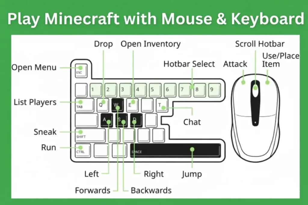 Play-Minecraft-game-with-Mouse-Keyboard